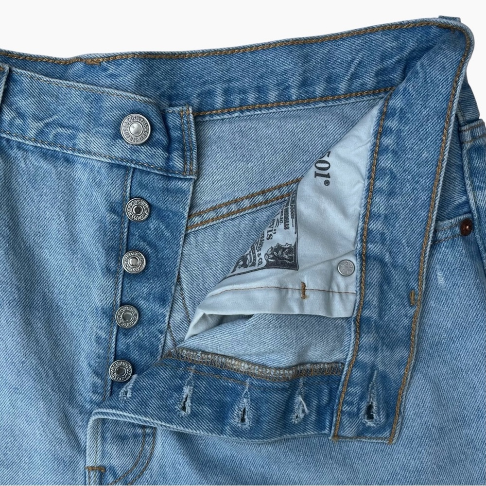 Levi’s 501 NWT Denim Jean Short High Rise 27 - Picture 4 of 13